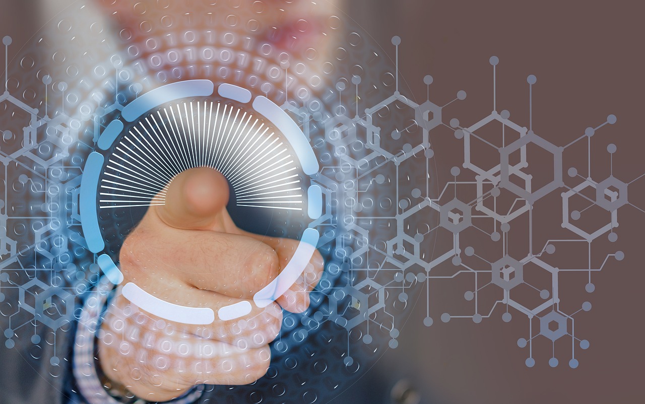 Business cybersecurity and data privacy concept with digital security interface on touch screen